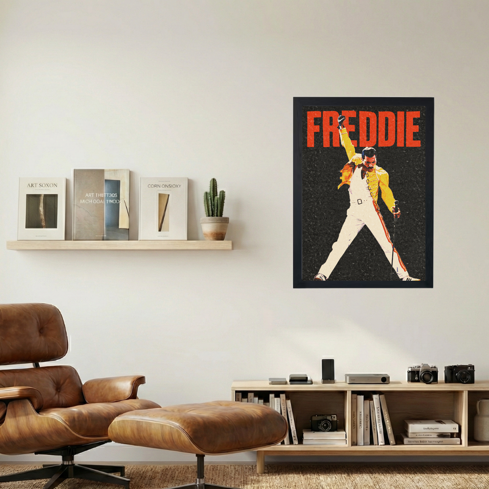 Freddie Mercury 'Star' Poster - Mockup 1