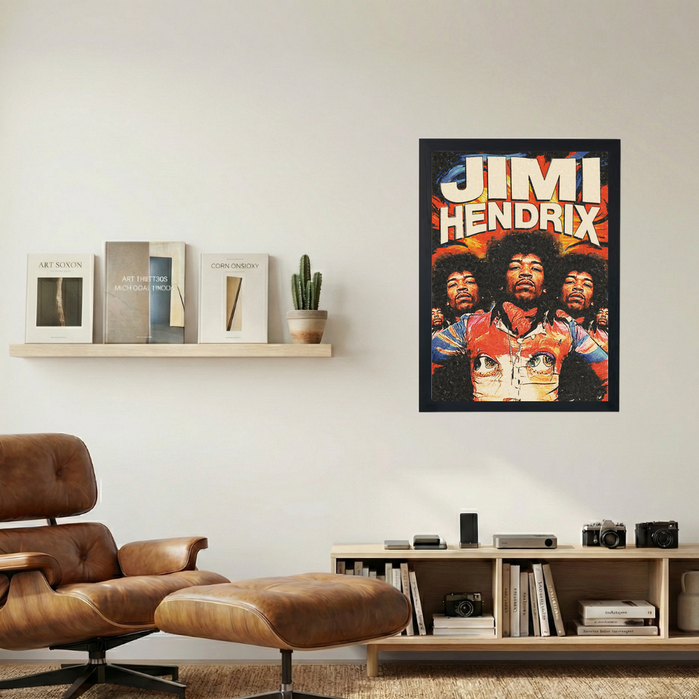 Jimi Hendrix 'Trip' Poster - Mockup 1