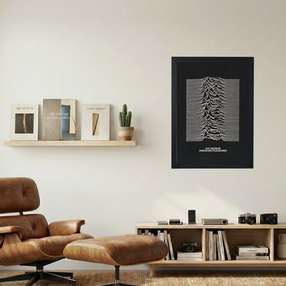 Joy Division 'Unknown Pleasure' Poster - Mockup 1