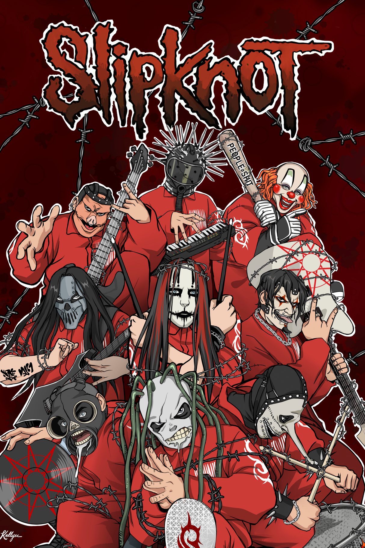 Slipknot Illustration Poster