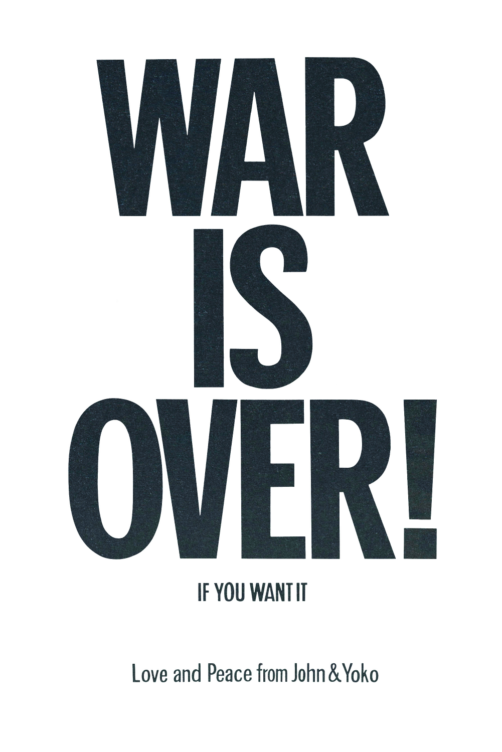 John Lennon 'War Is Over!' Poster