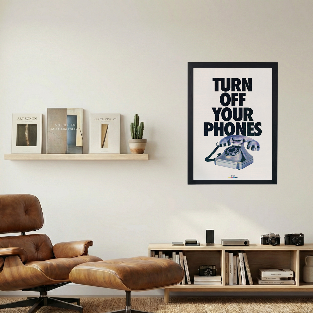 Turn Off Your Phones' Poster - Mockup 1