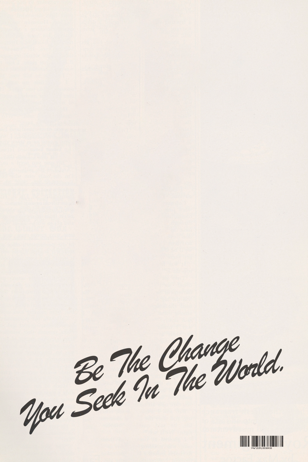 Be The Change' Poster