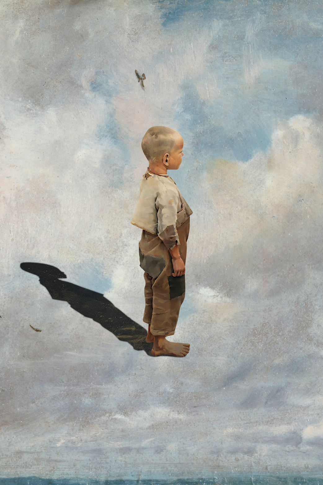 Boy In Clouds Poster