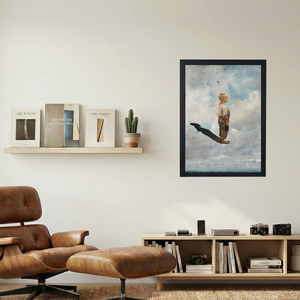 Boy In Clouds Poster - Mockup 1
