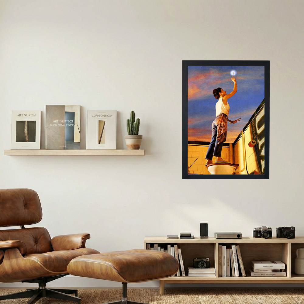 Moon Painting' Collage Poster - Mockup 1