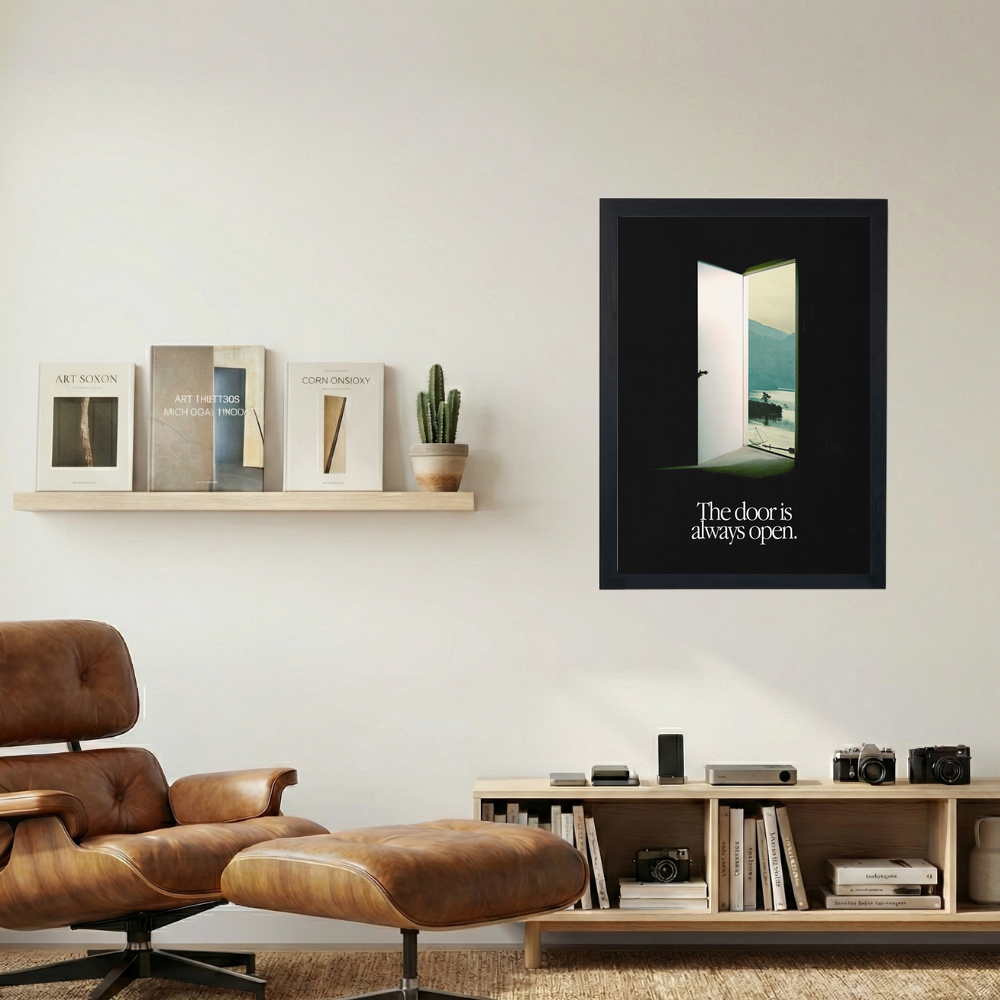 Always Open' Poster - Mockup 1