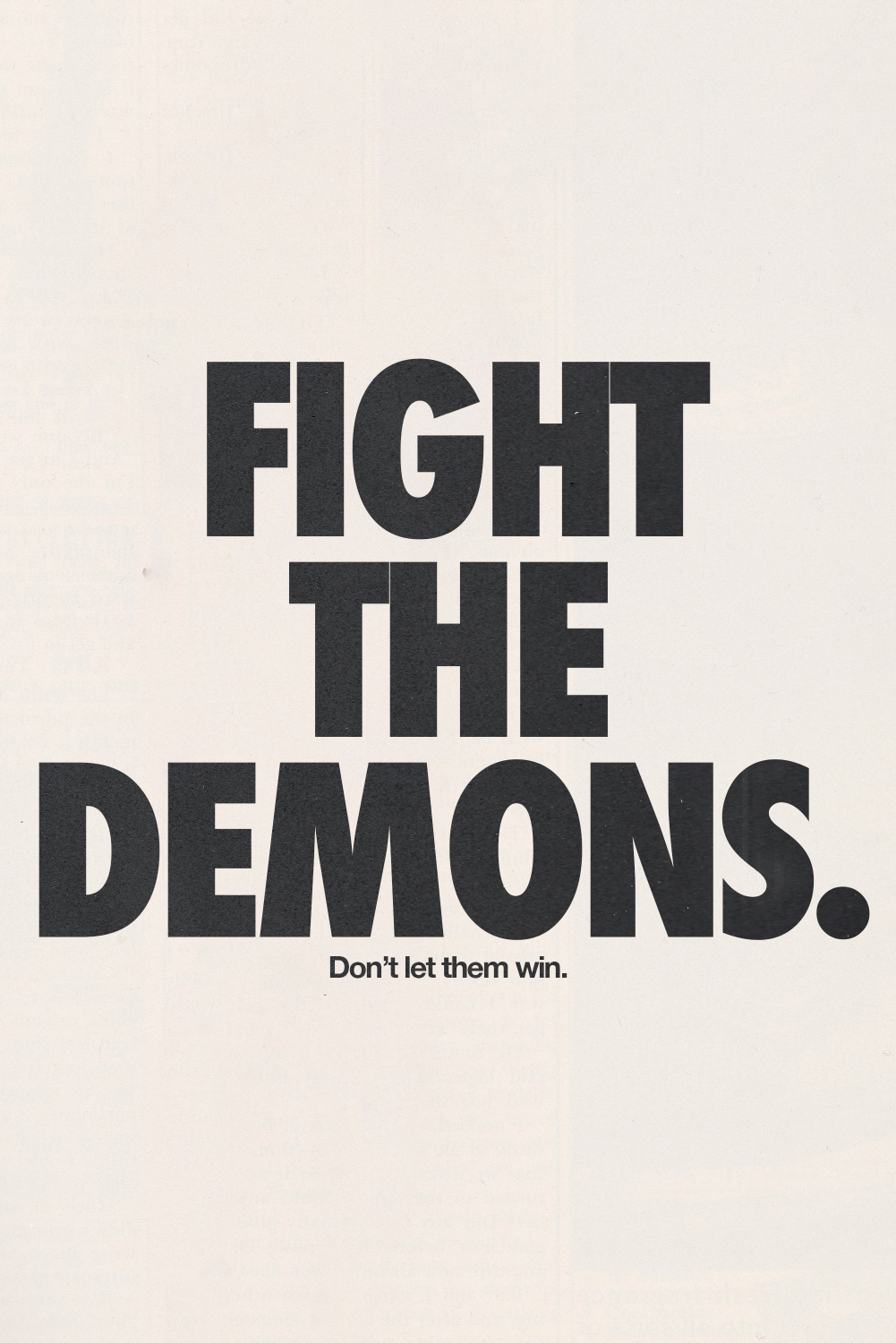 Fight The Demons' Poster