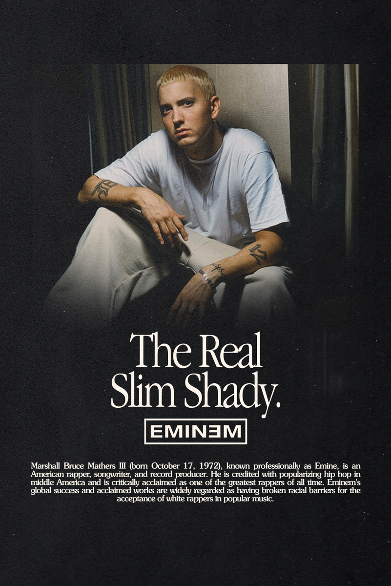 Eminem Real Slim Shady Poster PRNTD Eminem Real Slim Shady Poster PRNTD
