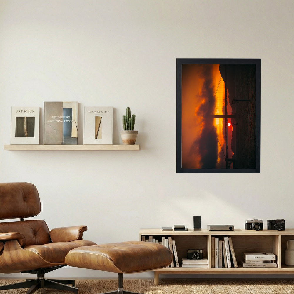 Golden Gate Sunset Poster - Mockup 1