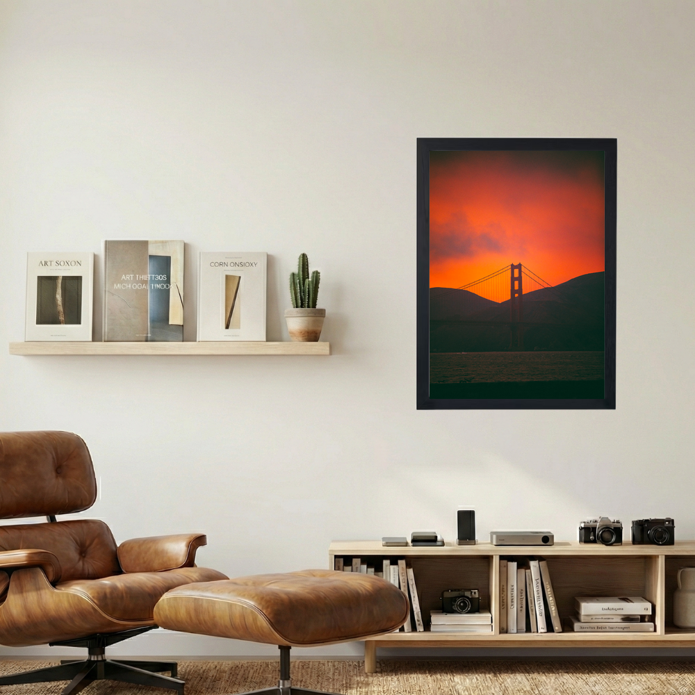 Golden Gate Bridge 'Dusk' Poster - Mockup 1