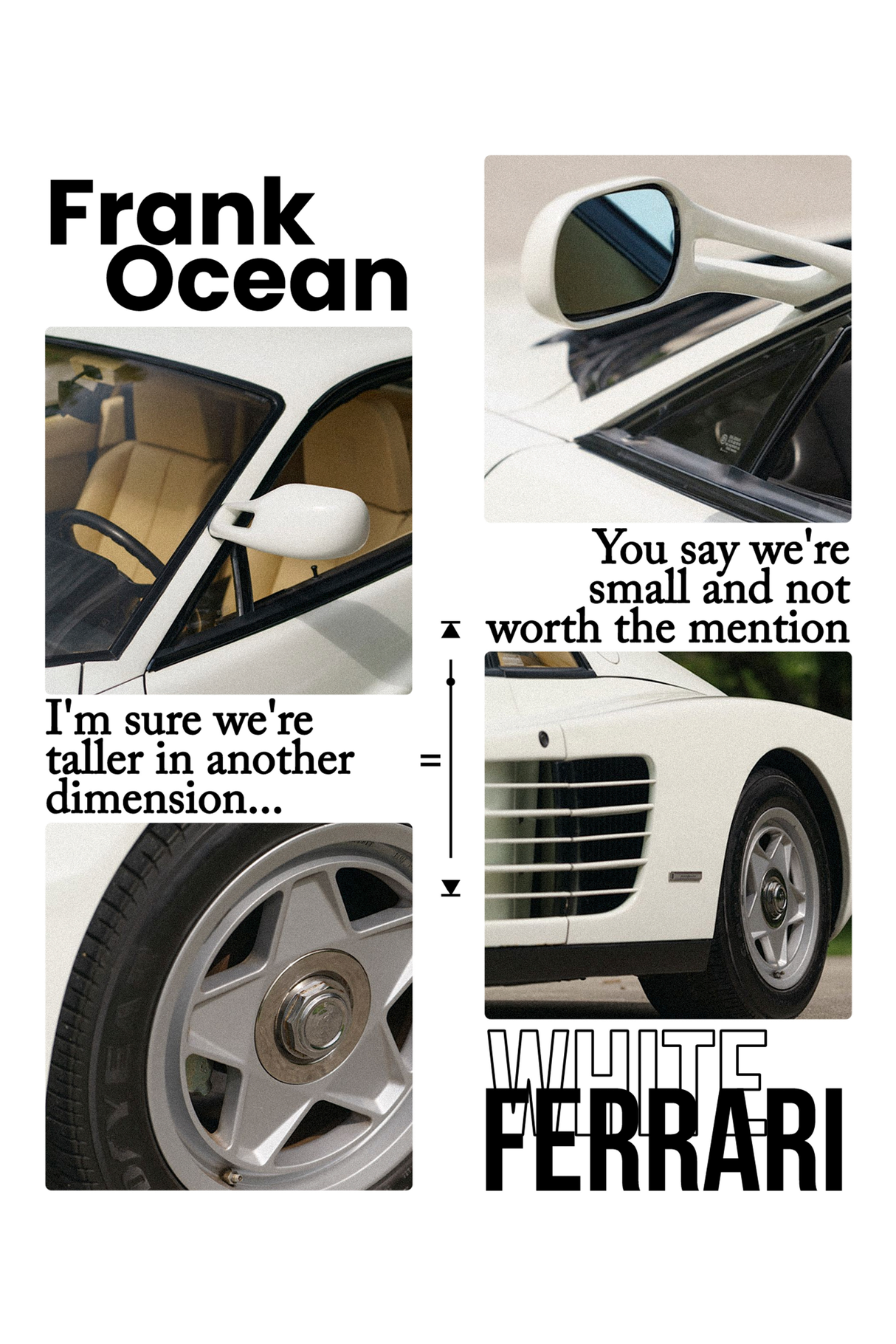 Frank Ocean 'White Ferrari' Collage Poster