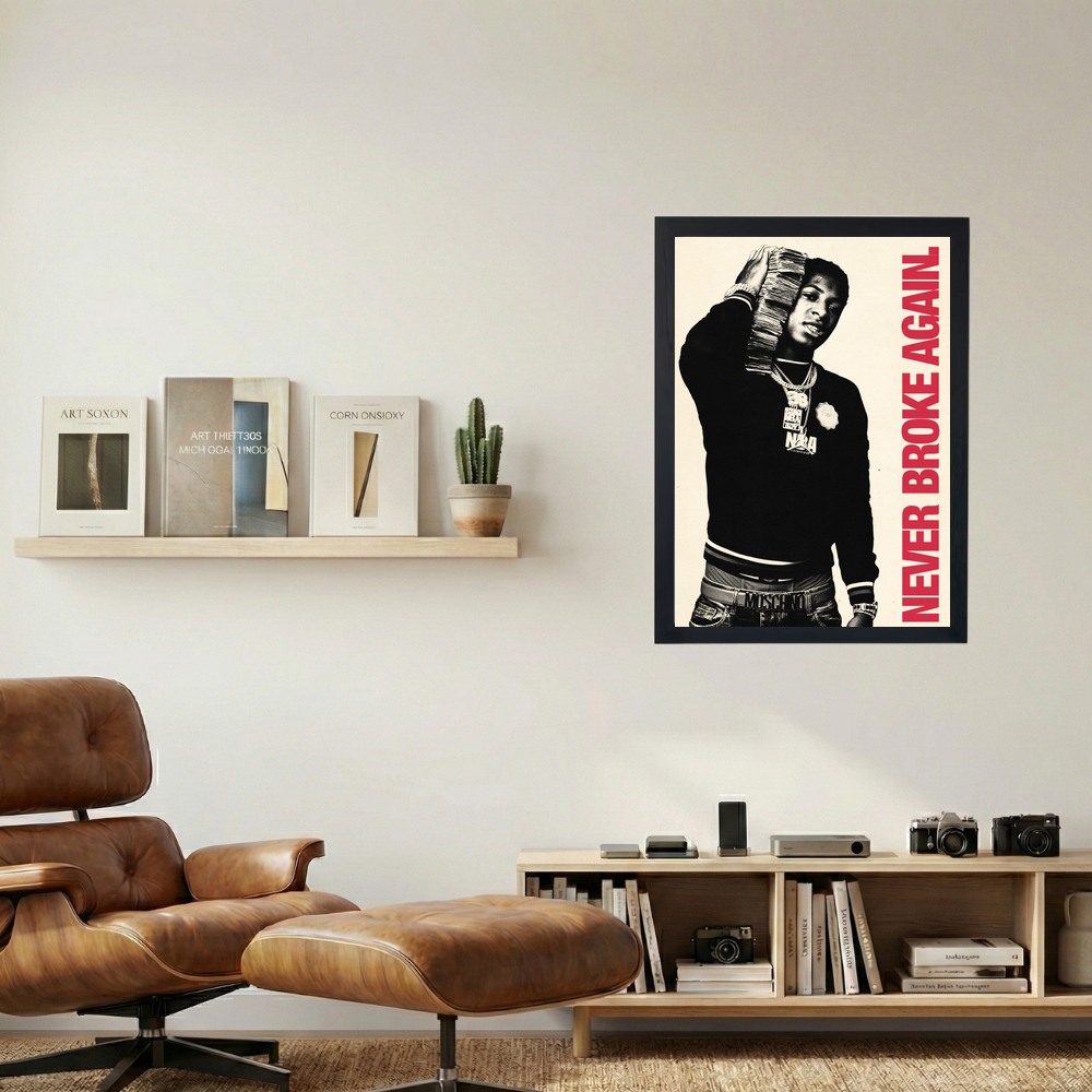 NBA Youngboy 'Never Again' Poster - Mockup 1