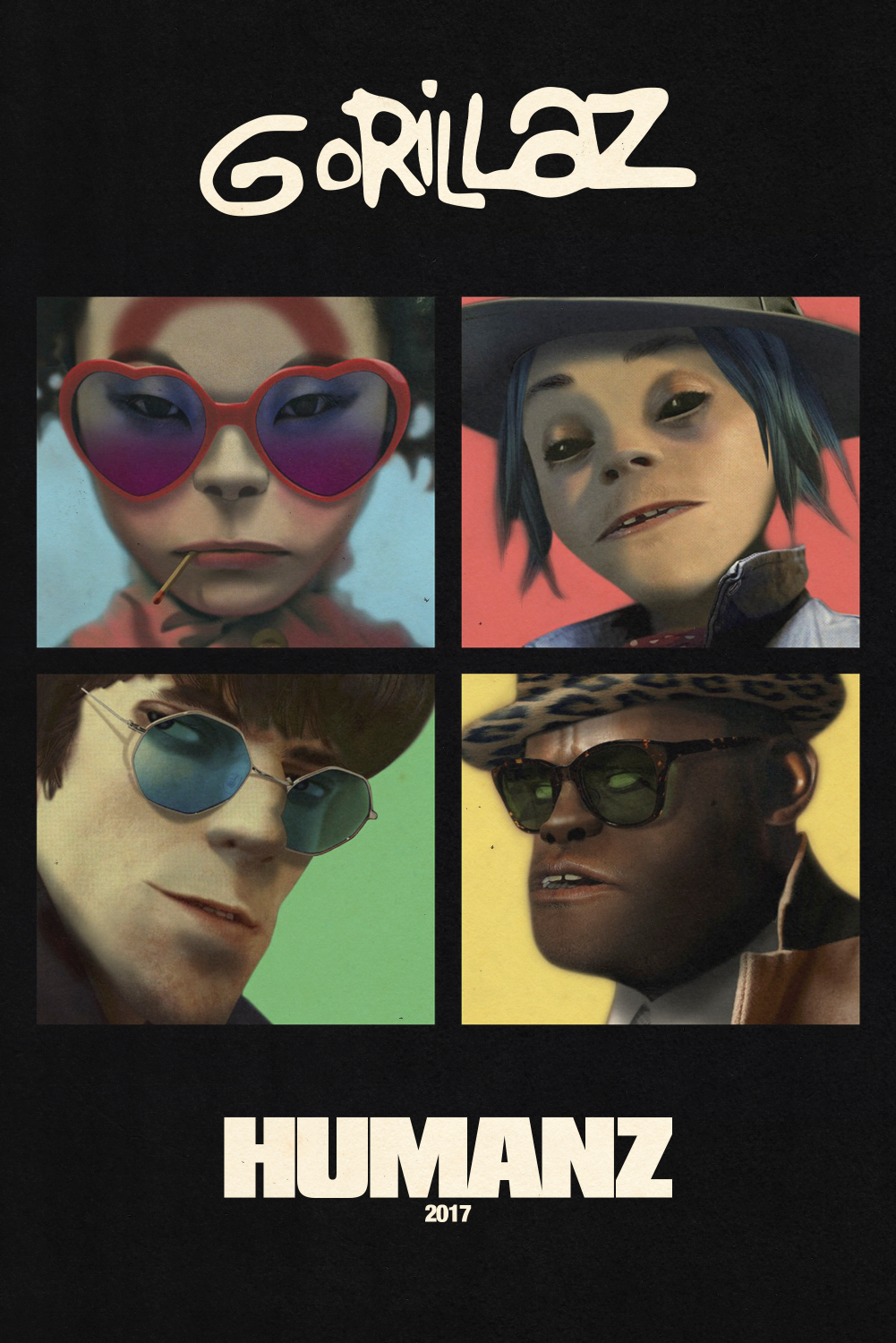Gorillaz 'Humanz' Poster