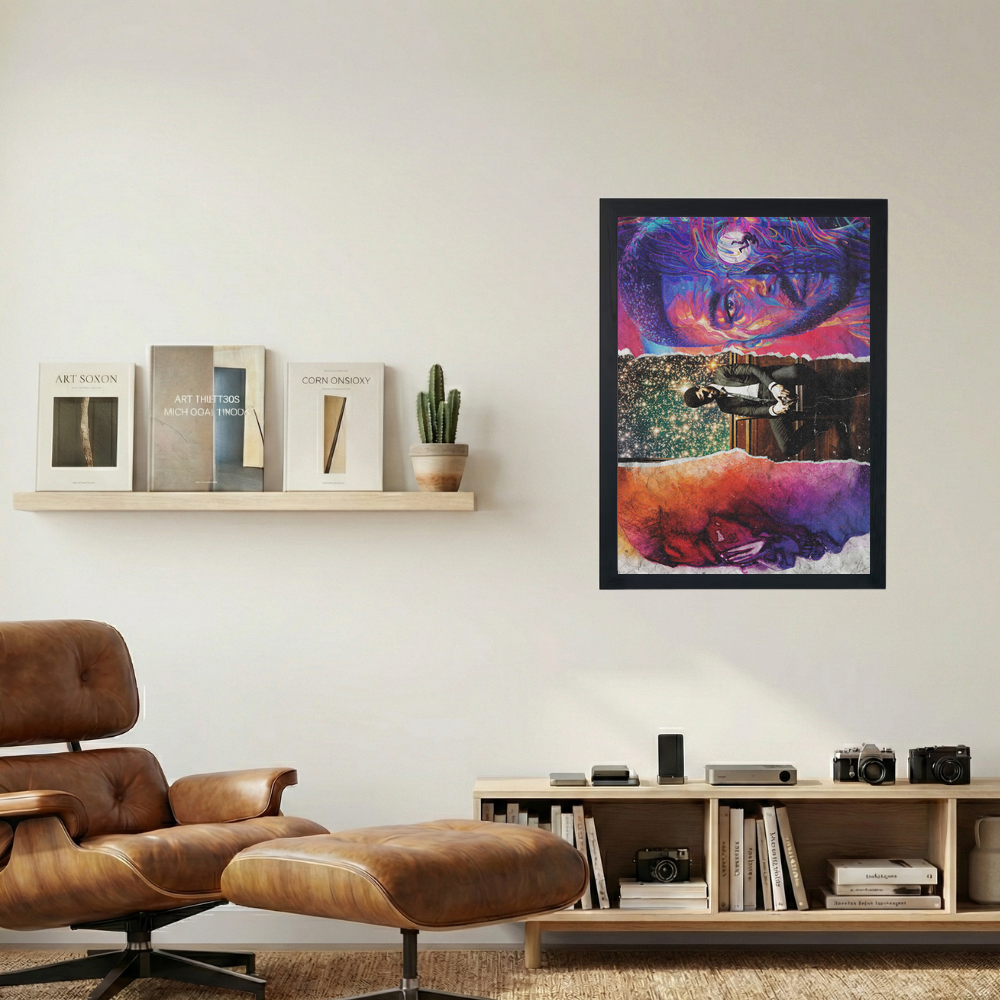 Kid Cudi 'MOON RAGER COLLAGE' Poster - Mockup 1