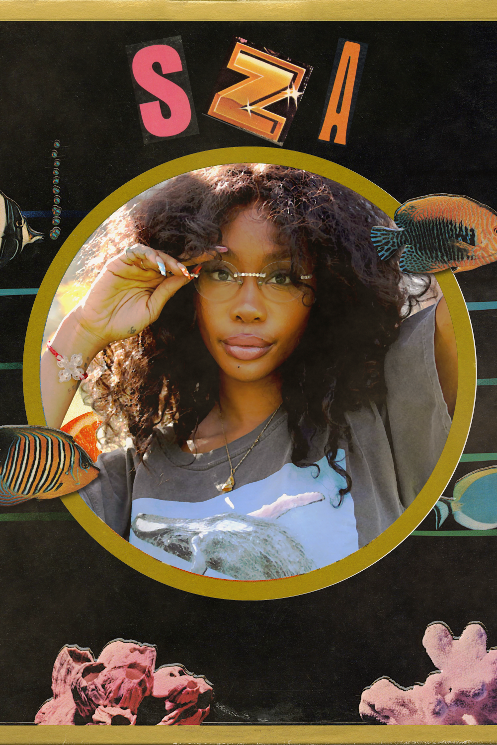 SZA 'Fisheye' Collage Poster