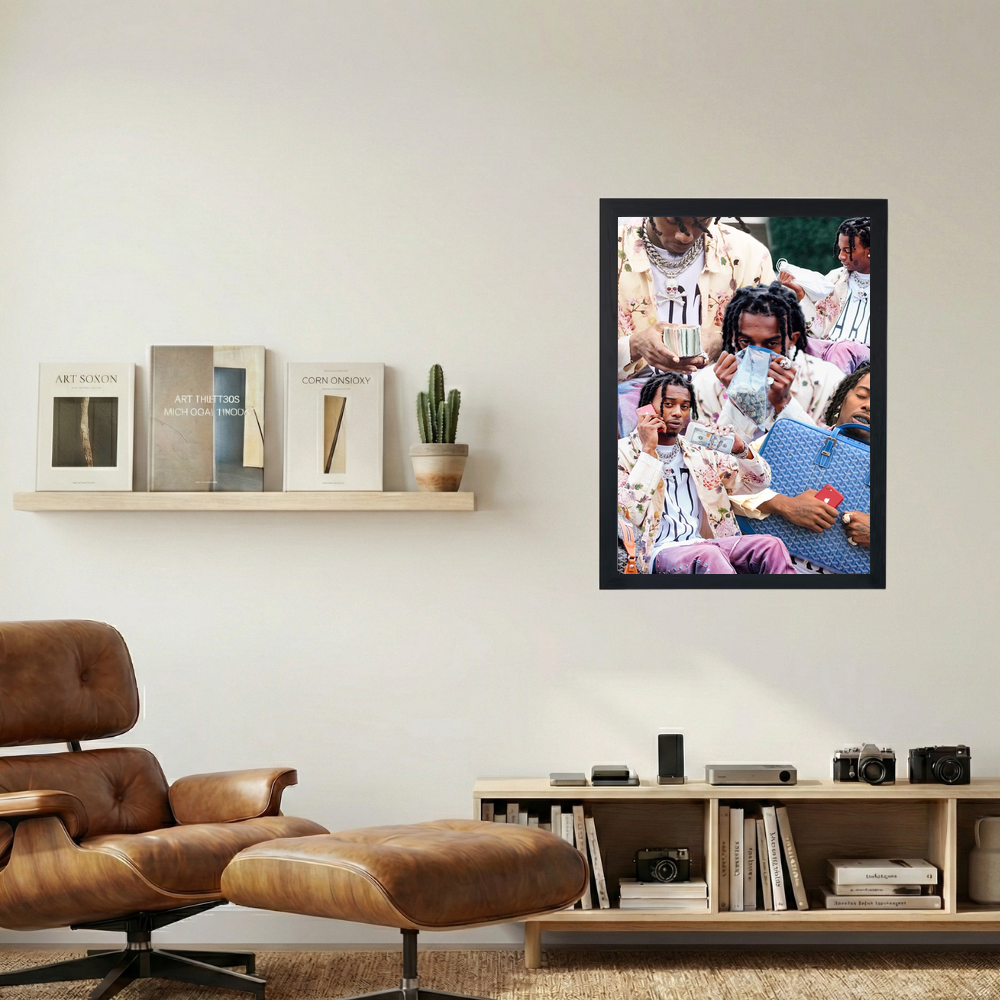 Playboi Carti 'Cash Collage' Poster - Mockup 1