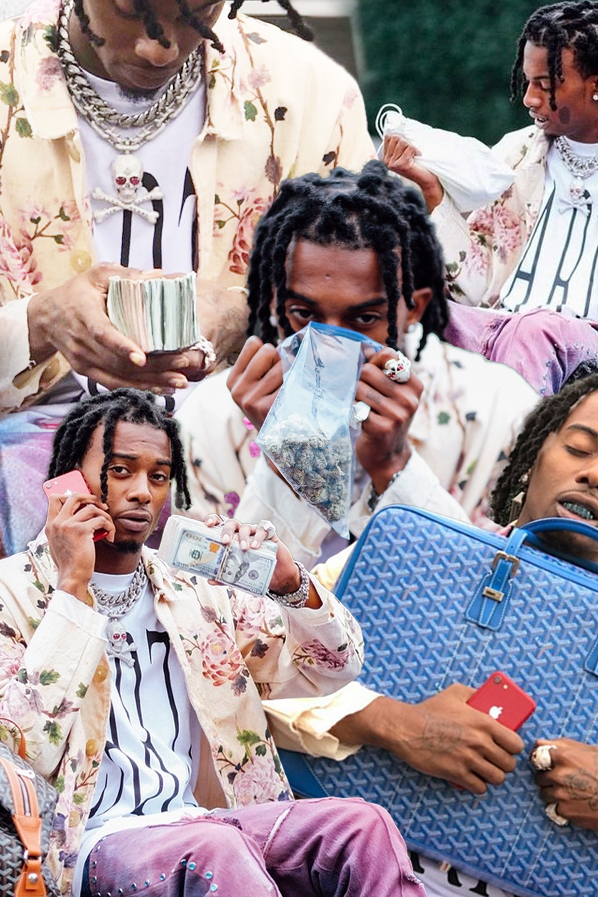 Playboi Carti 'Cash Collage' Poster