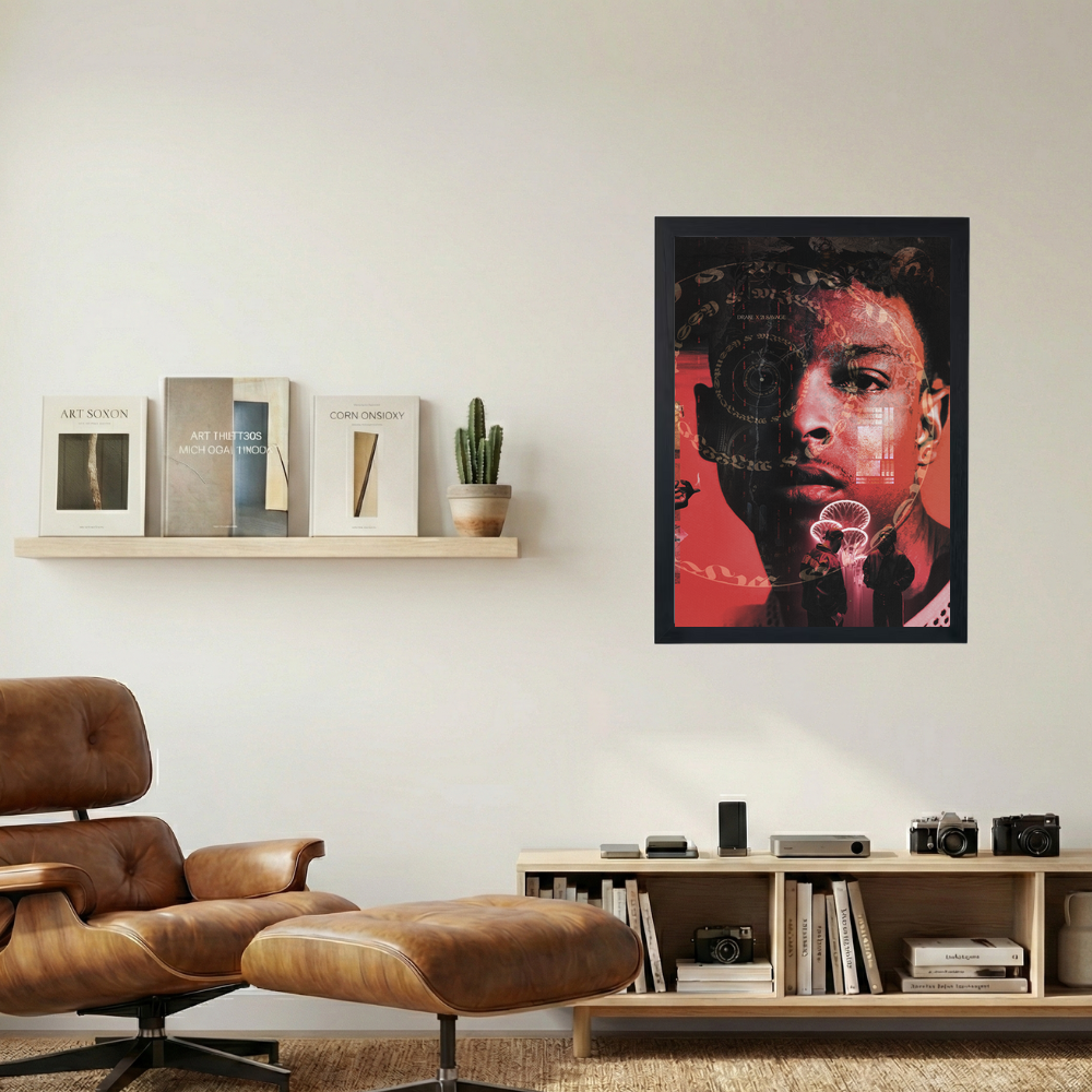 21 Savage x Drake 'Circo Loco' Collage Poster - Mockup 1