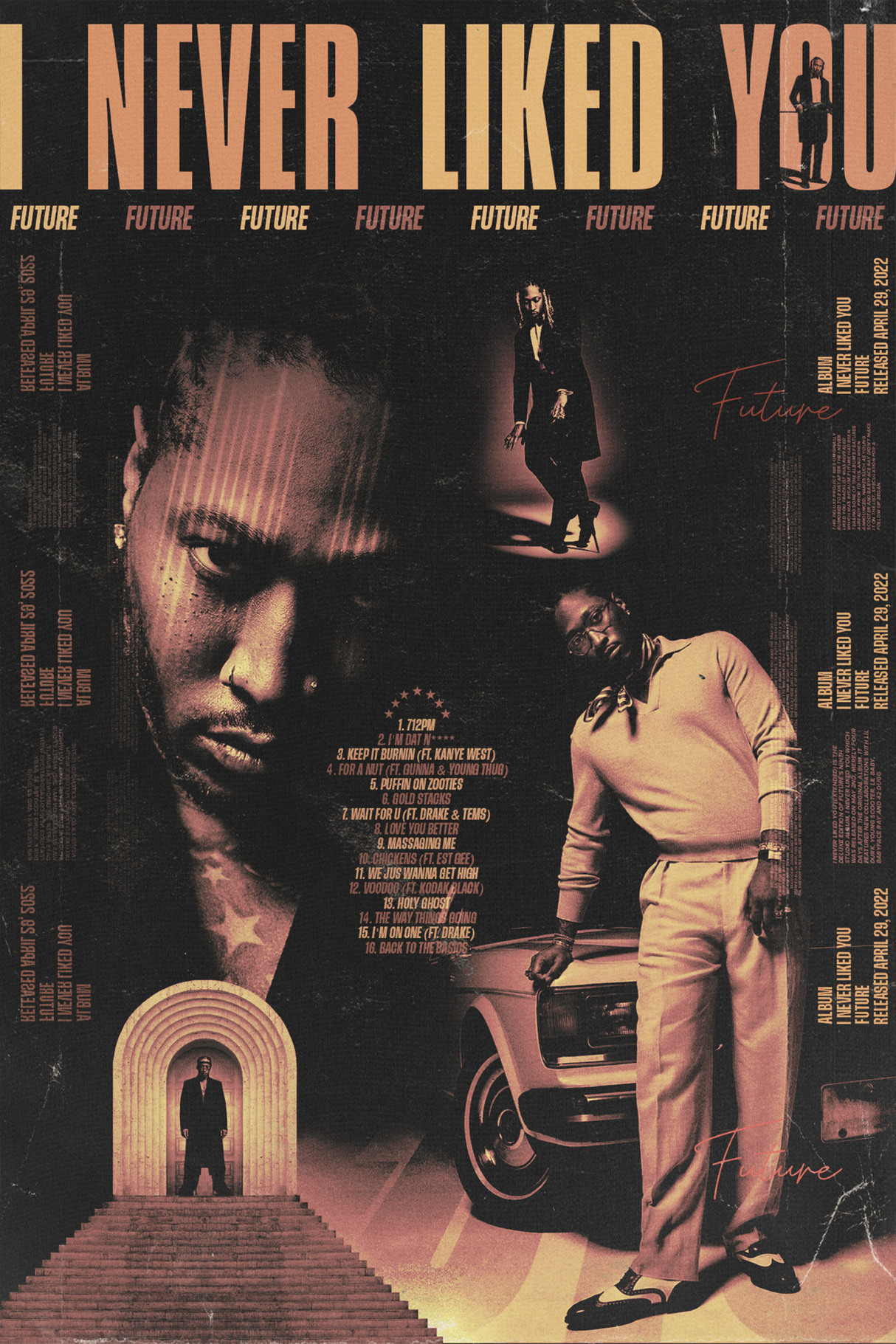 Future 'I Never Liked You' Collage Poster