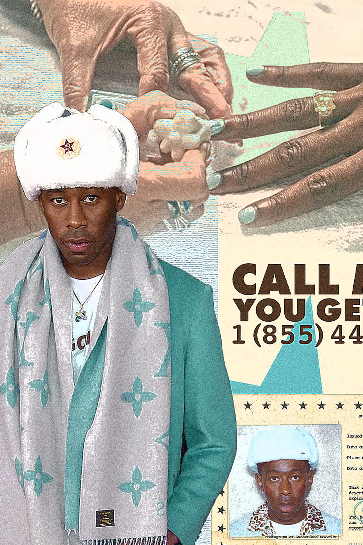 Tyler The Creator 'CALL ME Collaged' Poster