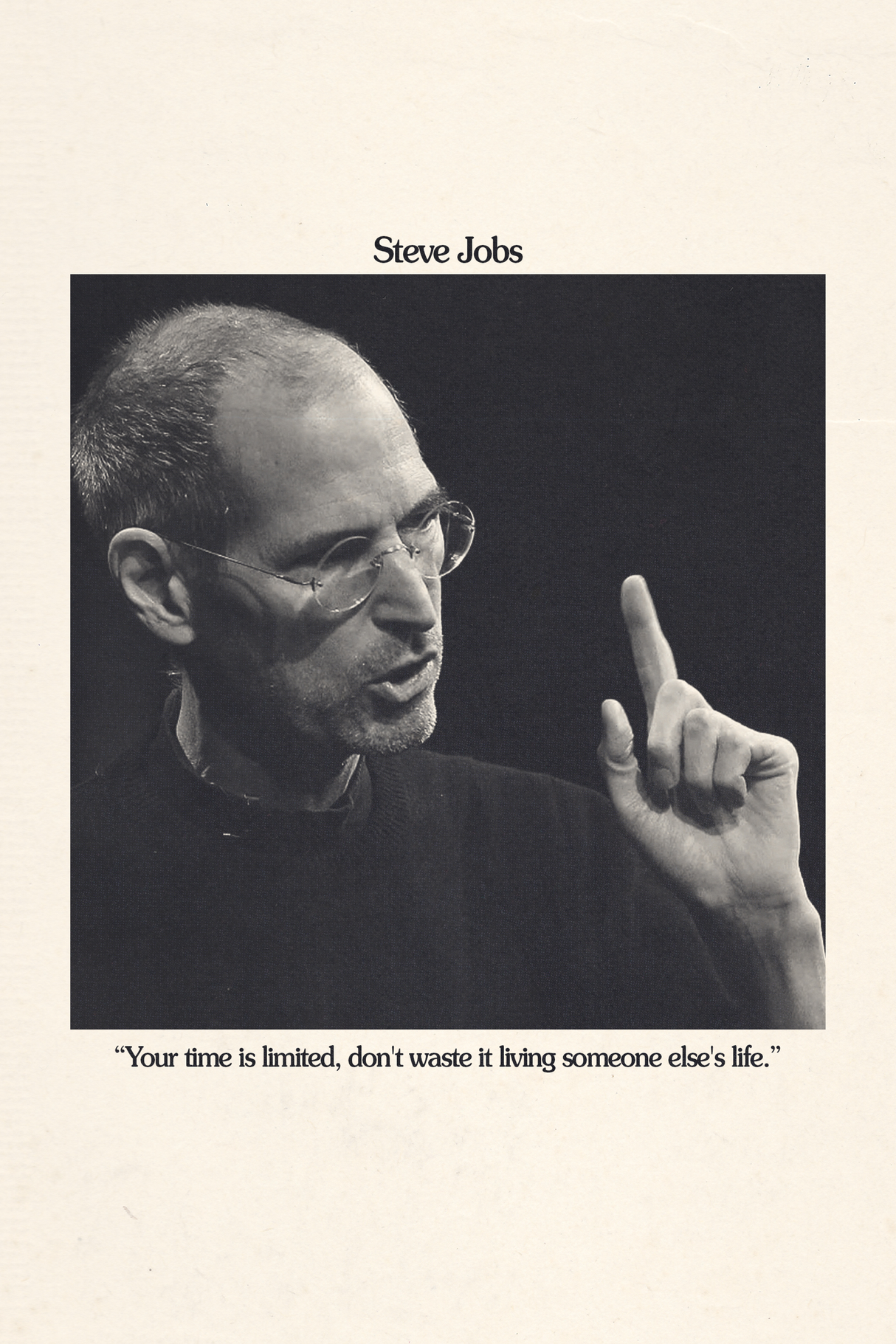 Steve Jobs 'Your Time Is Limited' Poster