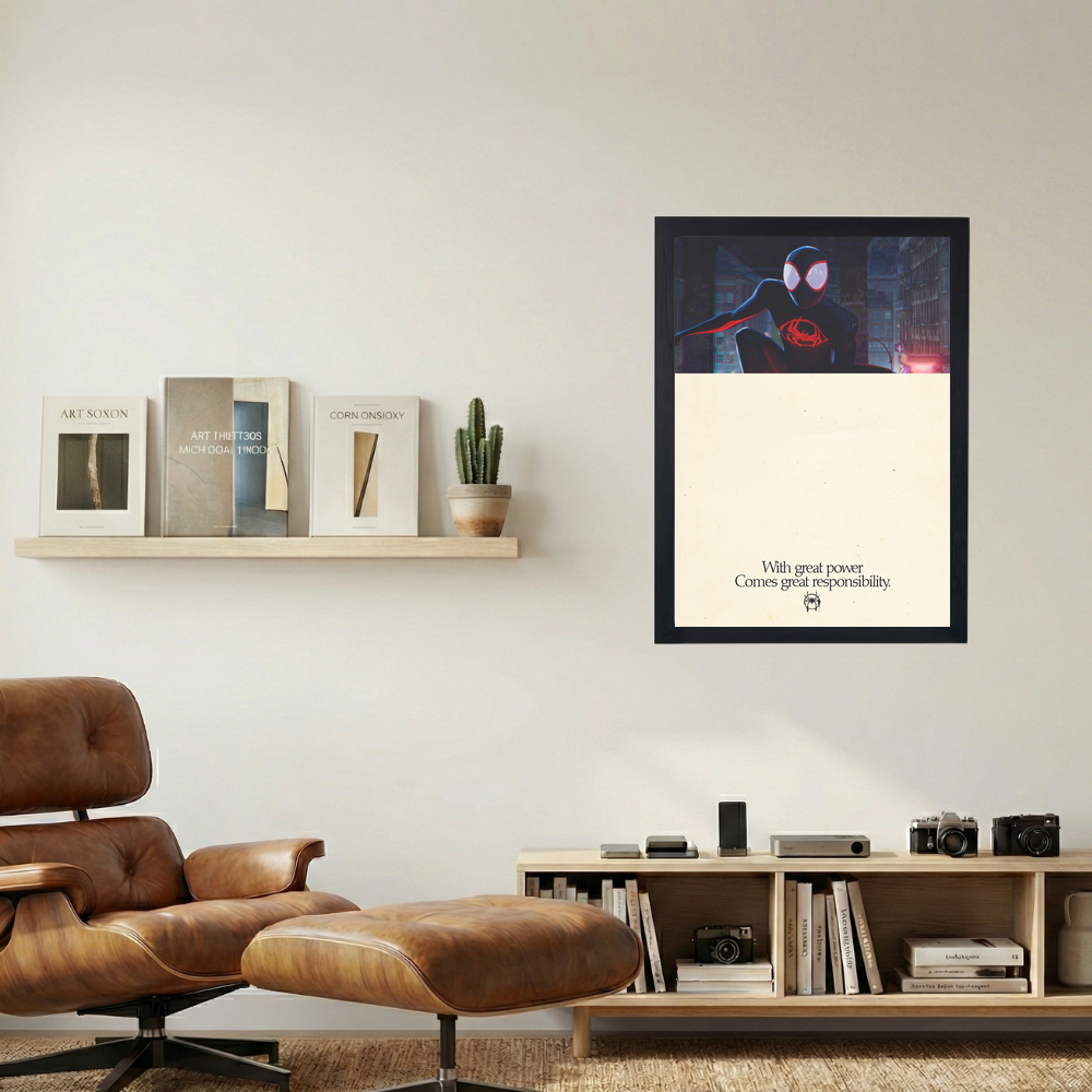 Spiderman x Miles Morales 'Great Responsiblity' Poster - Mockup 1