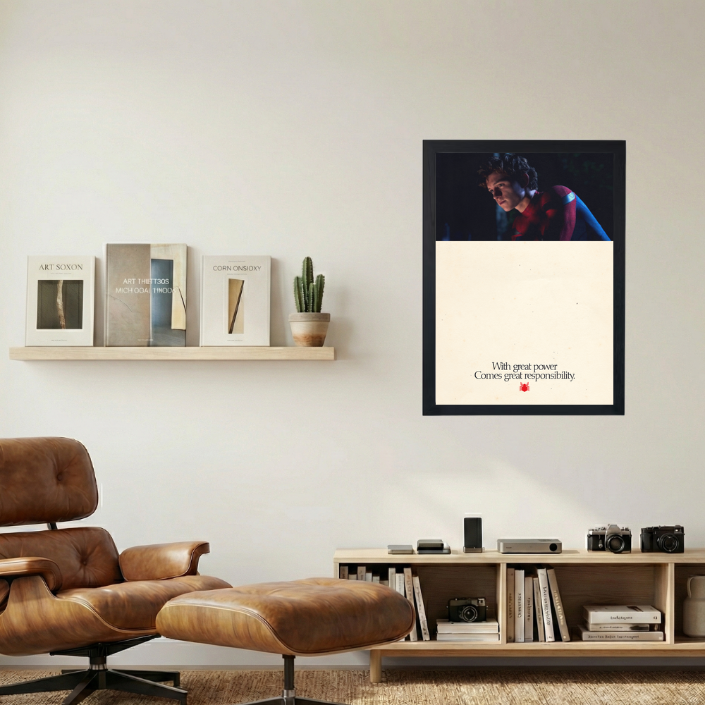 Spiderman x Tom Holland 'Great Responsibility' Poster - Mockup 1