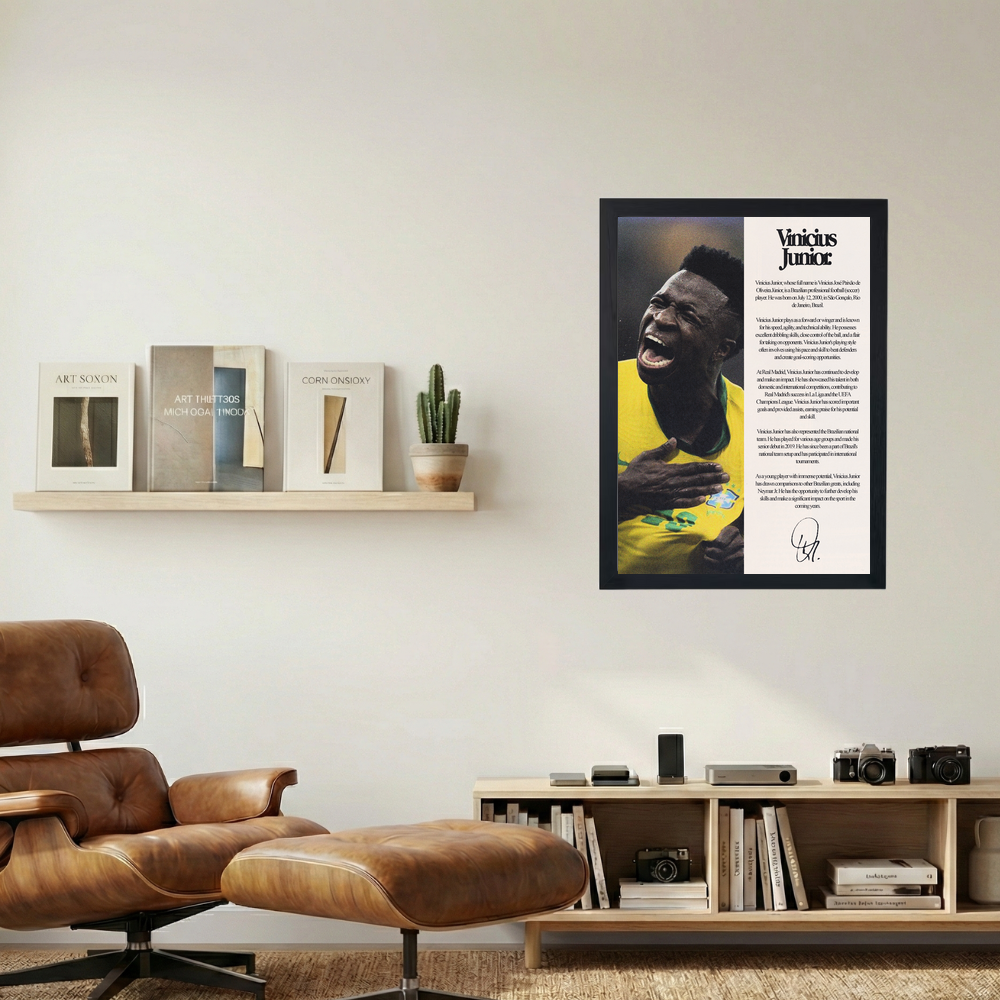 Vinicius Junior 'Biography' Poster V2 - Mockup 1