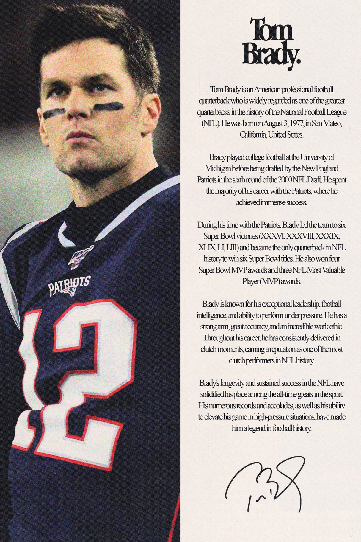 Tom Brady Poster
