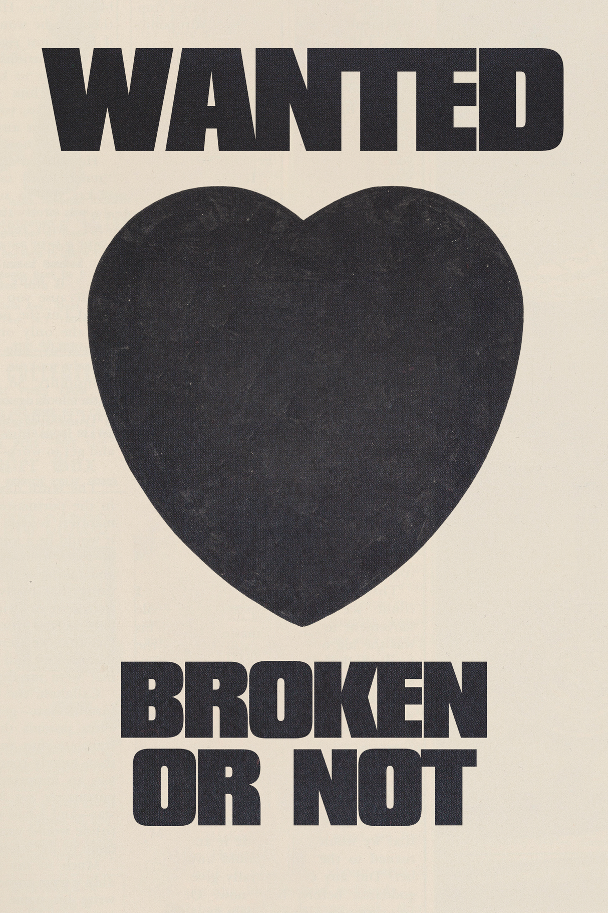 'Wanted: Broken Or Not' Poster