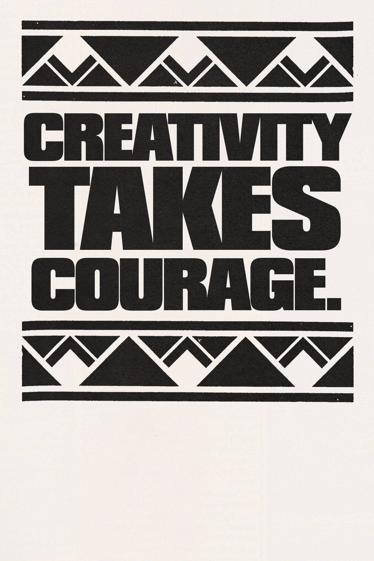 'Creativity Takes Courage' Poster - Mockup 1