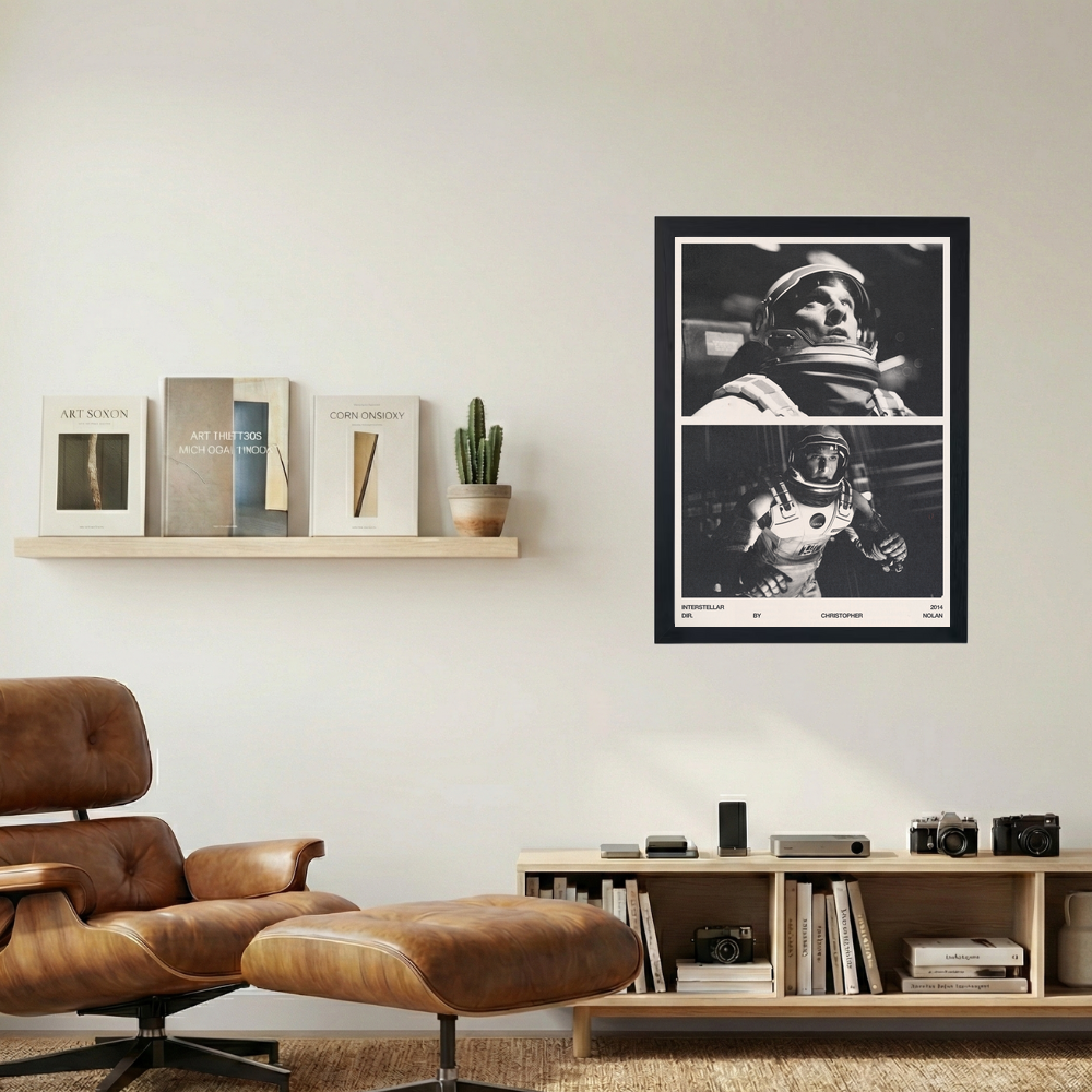 Interstellar B&W Poster - Mockup 1