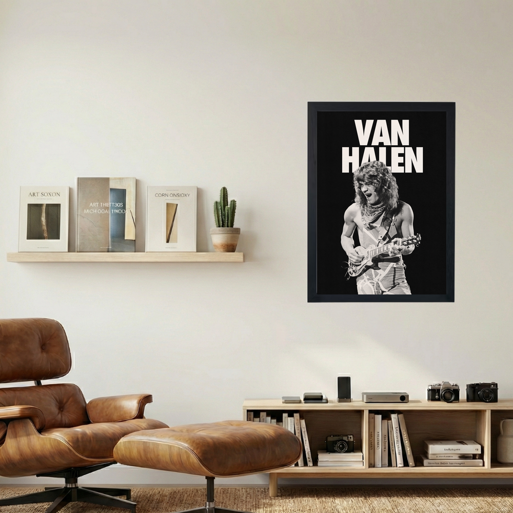 Van Halen B&W Poster - Mockup 1