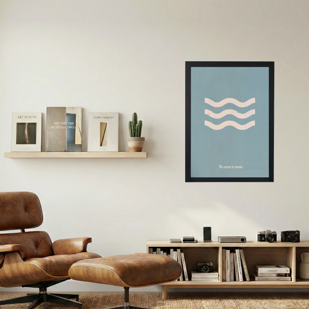 Life Comes In Waves' Poster V2 - Mockup 1