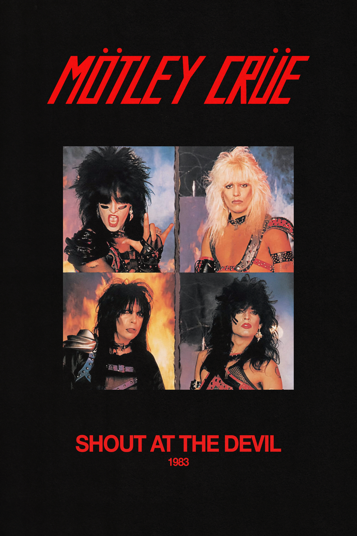 Mtley Cre 'Shout At The Devil' Poster - Mockup 1
