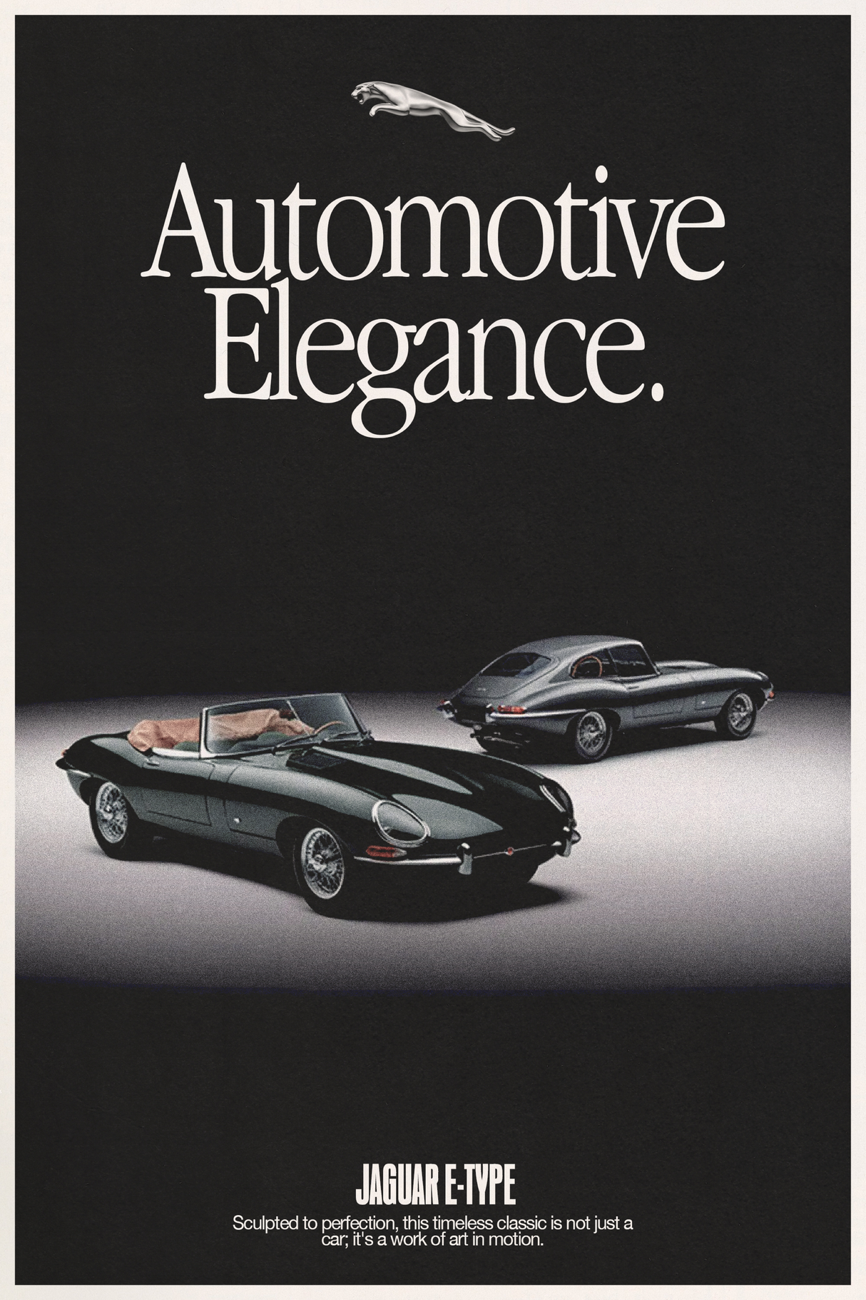 Jaguar E-Type 'Automotive Elegance' Poster