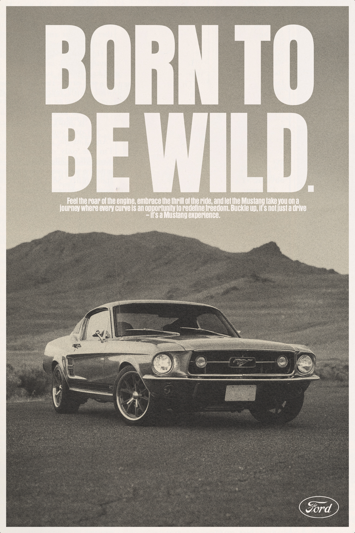 Ford Mustang 'Born To Be Wild' Poster