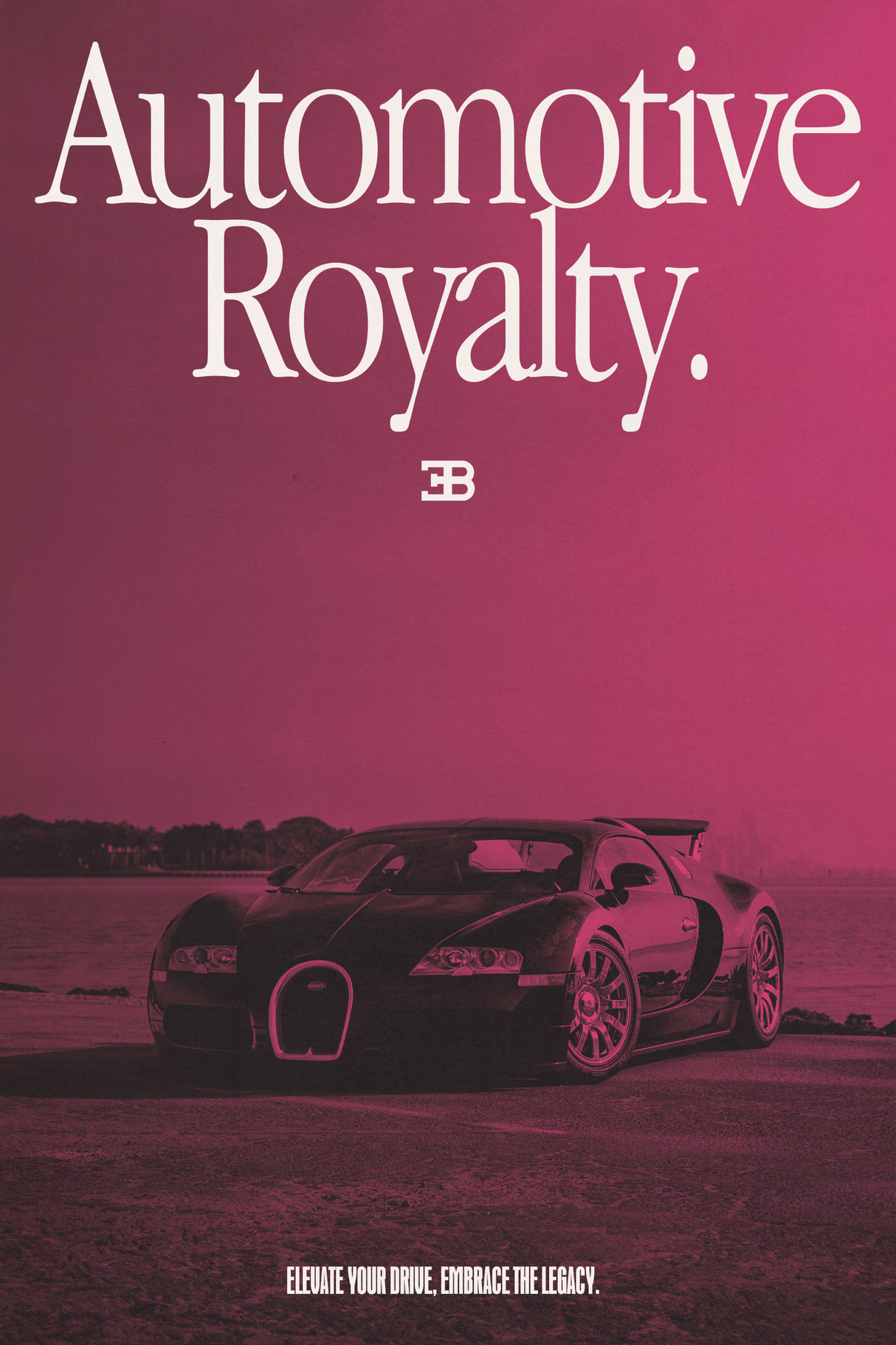 Bugatti 'Automotive Royalty' Poster - Mockup 1