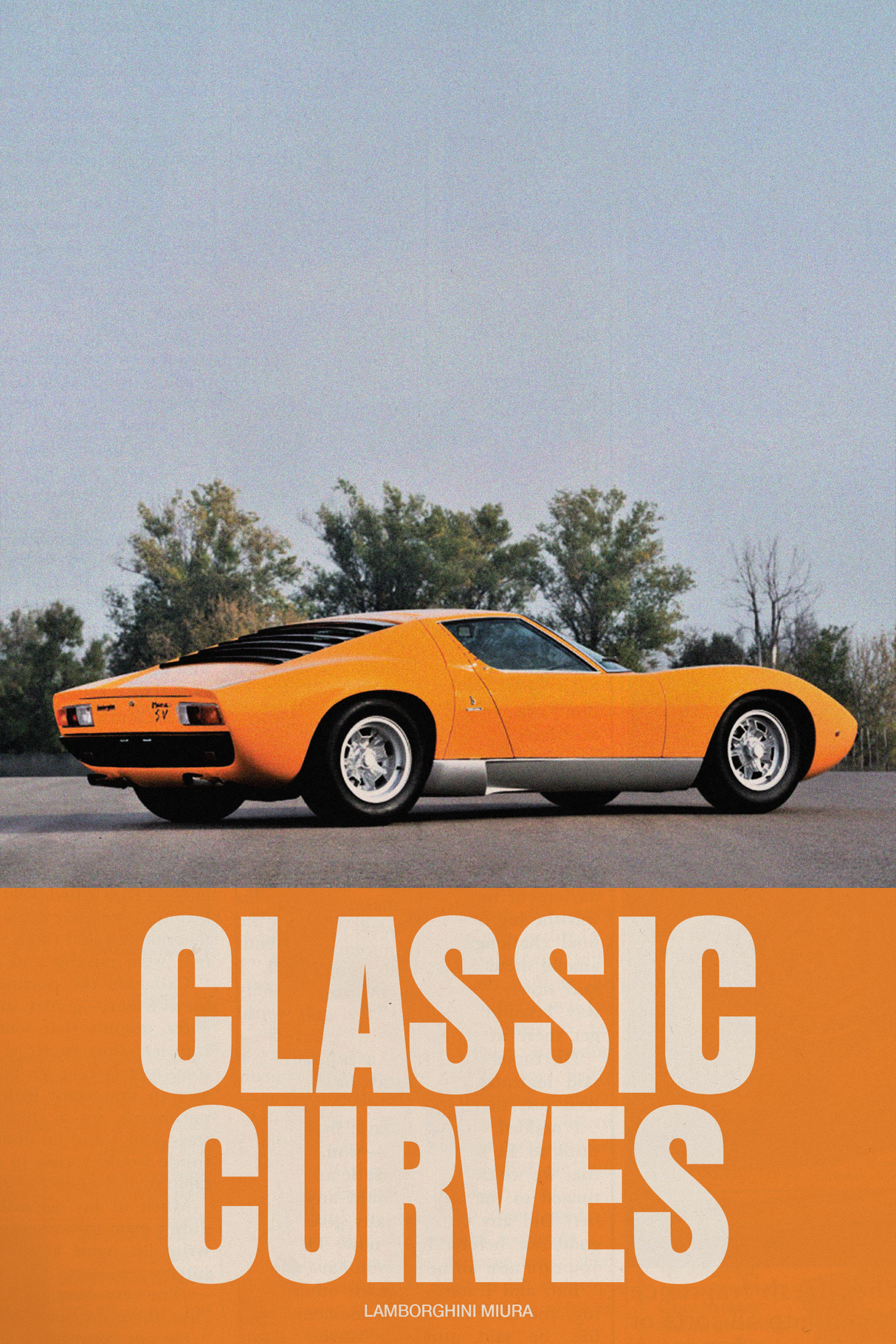Lamborghini Miura 'Classic Curves' Poster