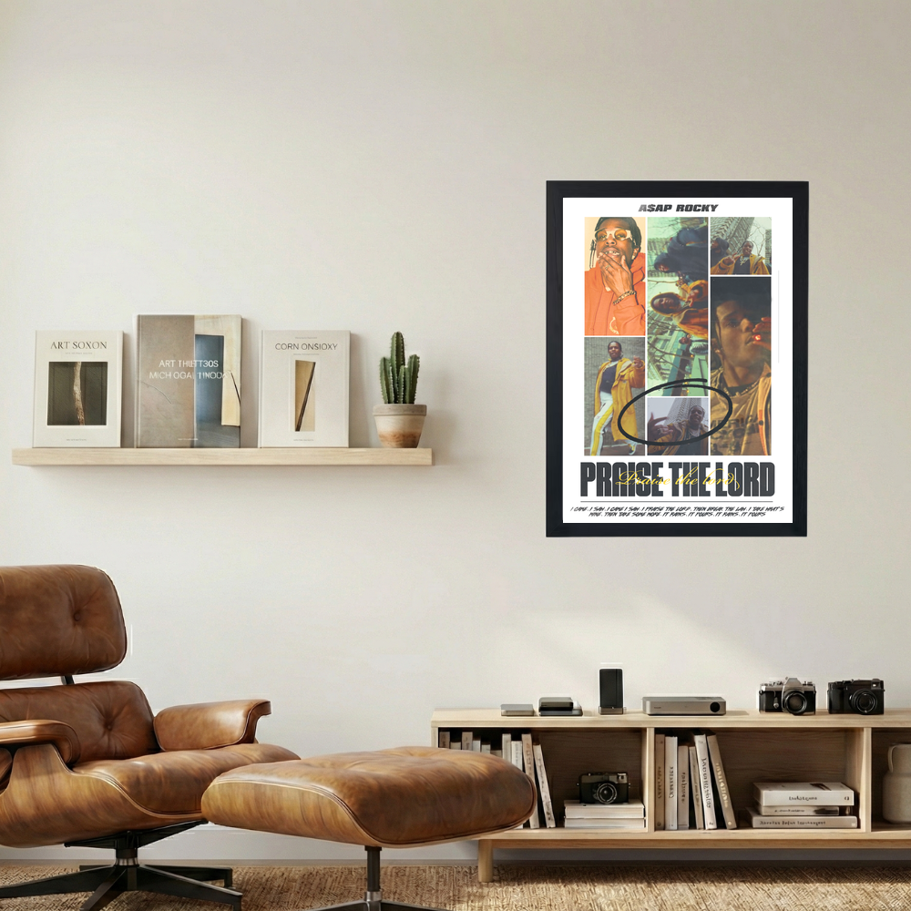A$AP Rocky 'Praise The Lord' Collage Poster - Mockup 1