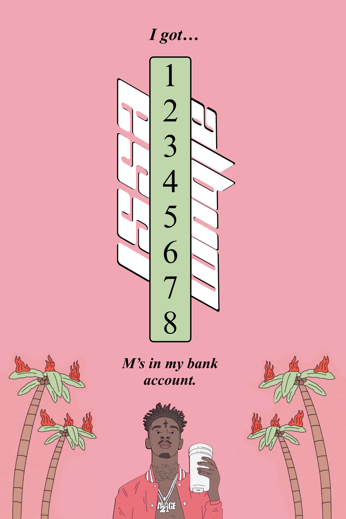 21 Savage 'Bank Account' Poster