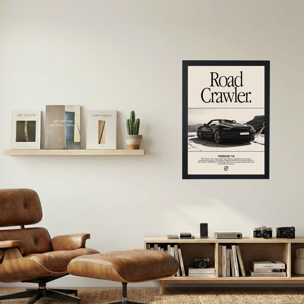 Porsche 718 'Road Crawler' Poster V2 - Mockup 1