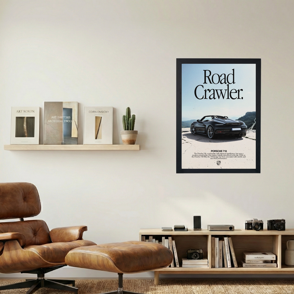 Porsche 718 'Road Crawler' Poster V5 - Mockup 1