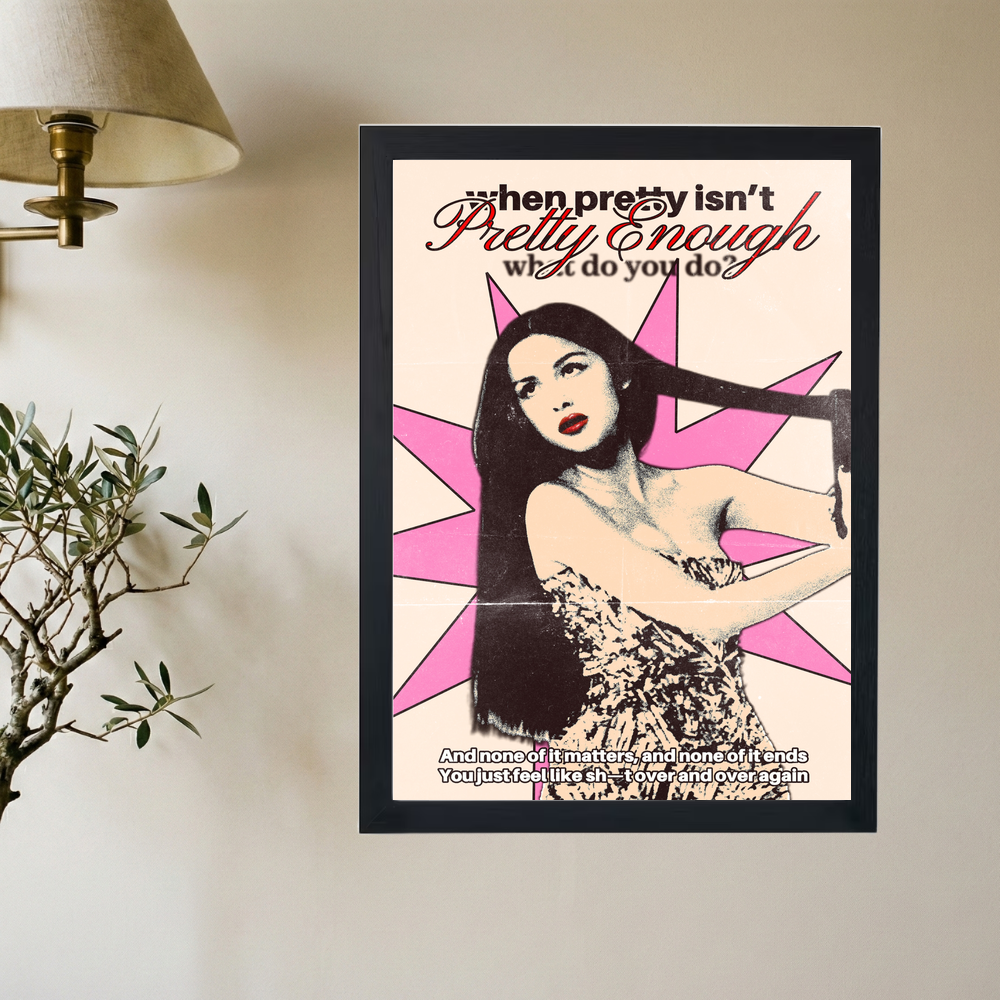 Olivia Rodrigo 'Pretty Enough' Poster - Mockup 2