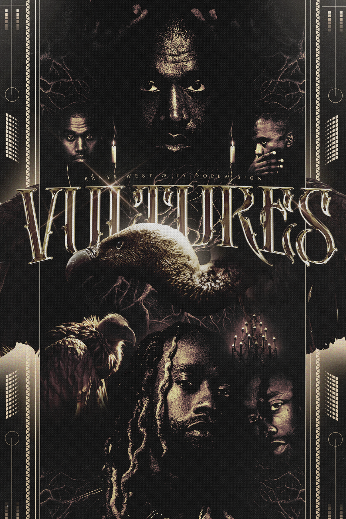 Kanye West x Ty Dolla $ign 'Vultures' Poster