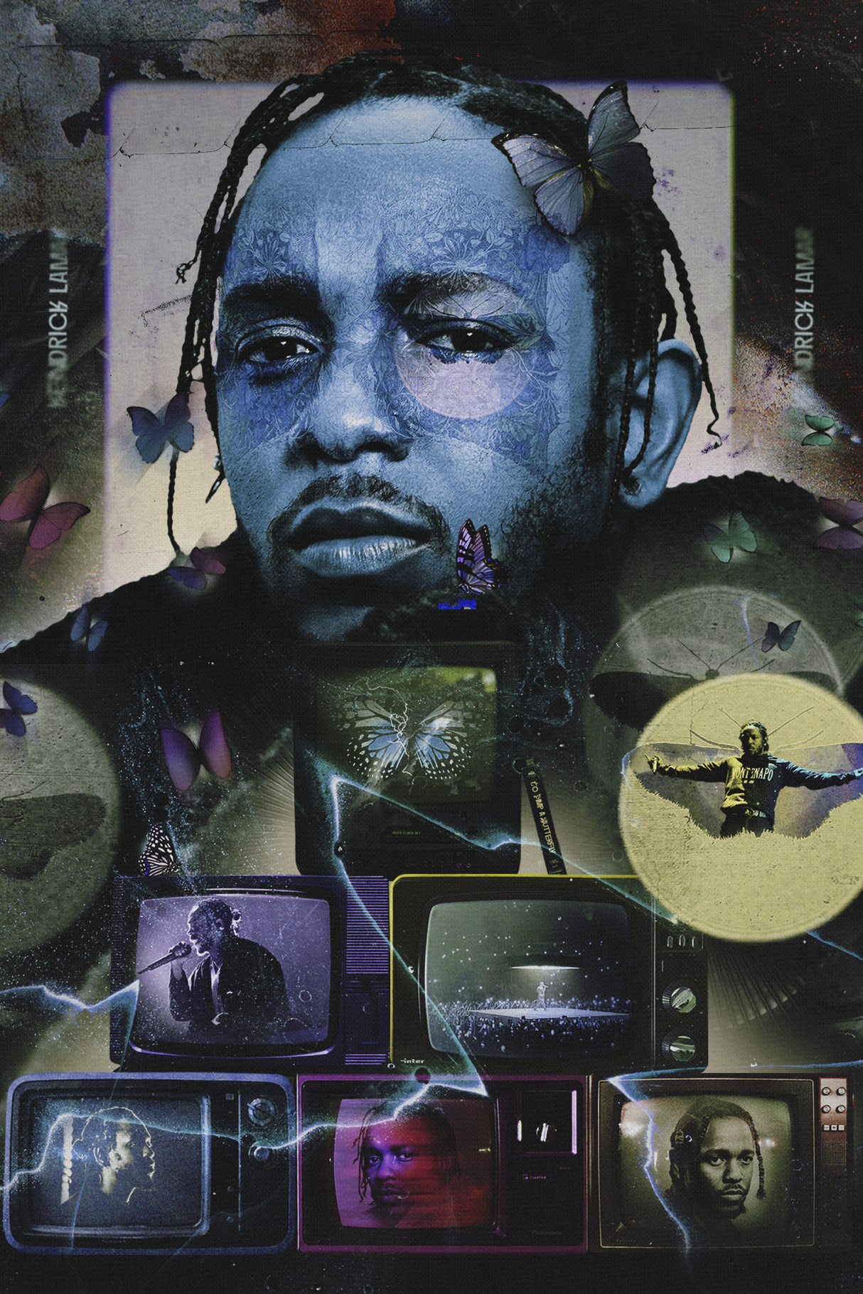 Kendrick Lamar 'Televized' Collage Poster