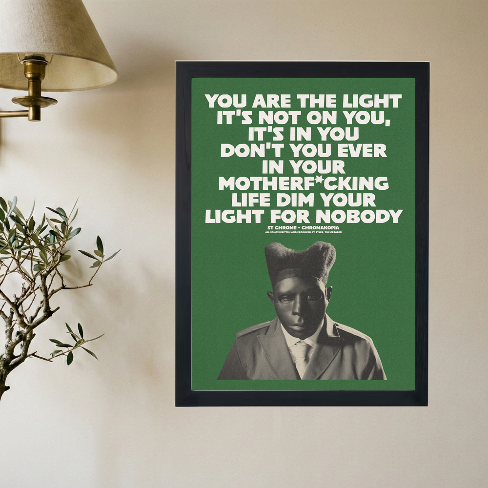 Tyler, The Creator 'You Are The Light' Poster - Mockup 2