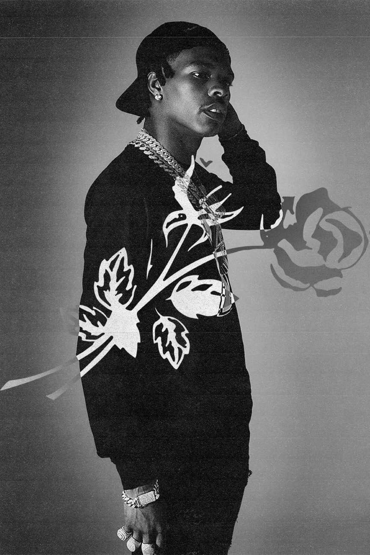 Lil Baby B&W 'Roses' Poster