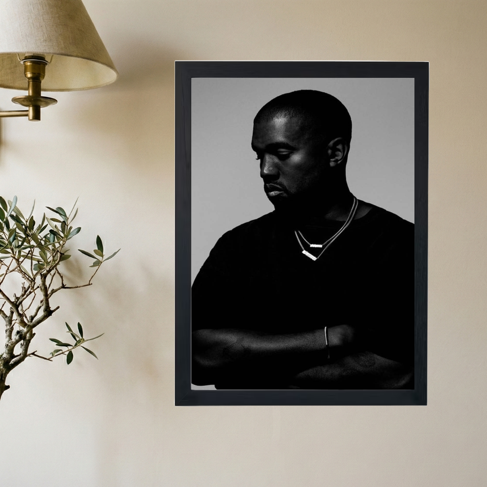 Kanye West 'Bound' B&W Poster - Mockup 2